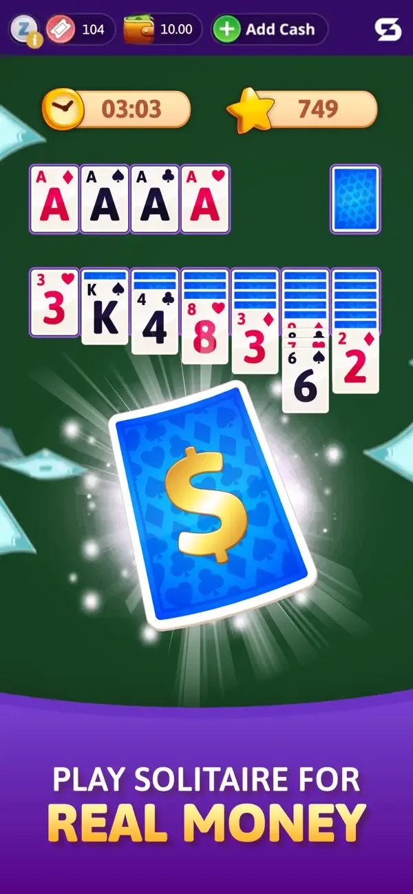 Solitaire Skillz:Win Real Cash screenshot 1