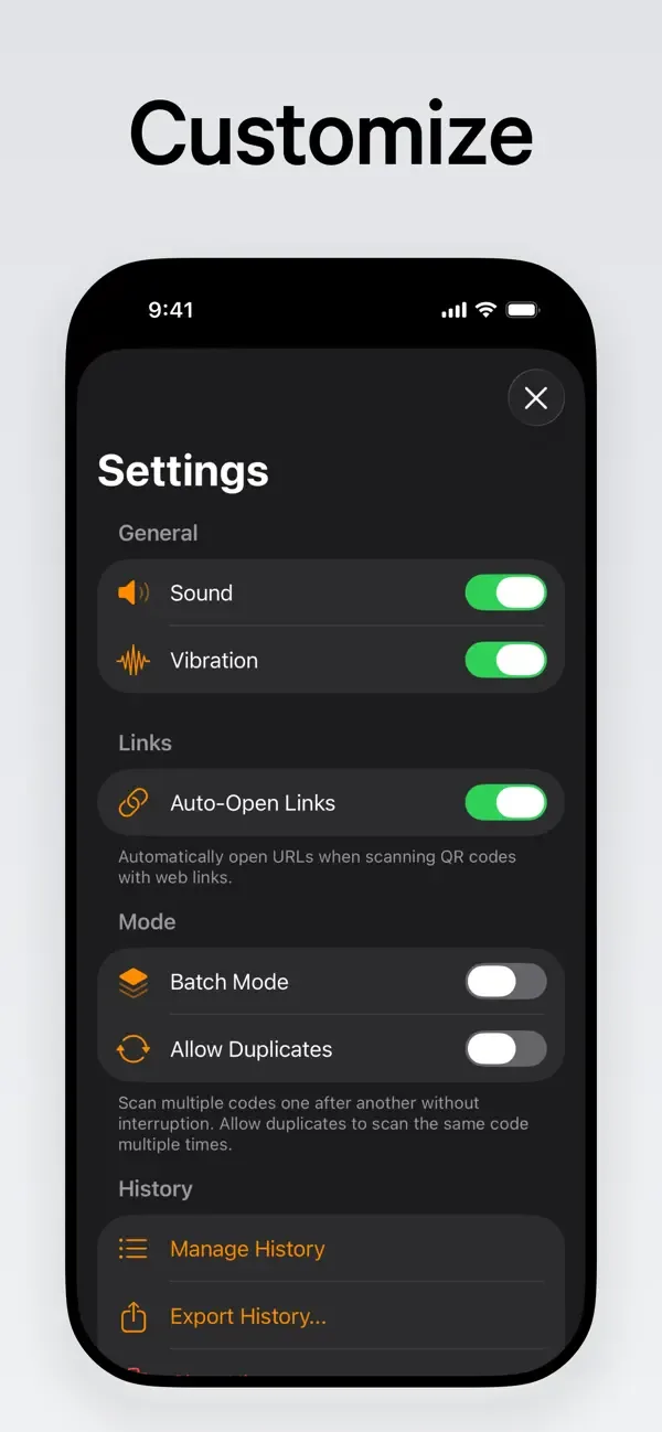 QR Code Toolbox+ screenshot 5