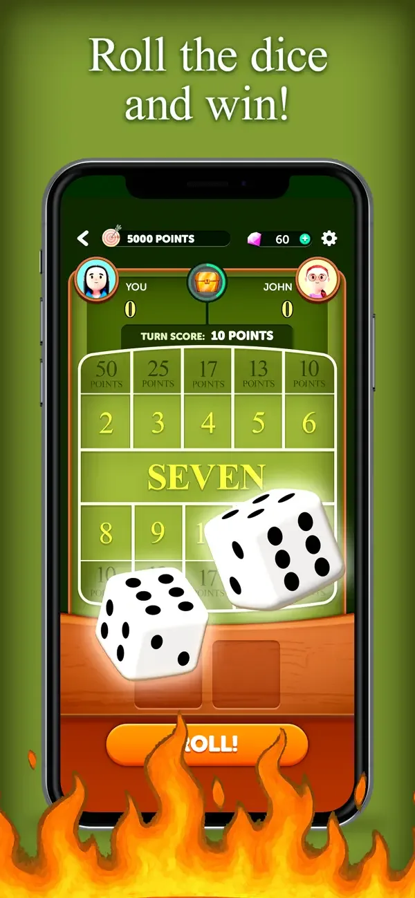 Hot Rolls Dice Strategy Game screenshot 1