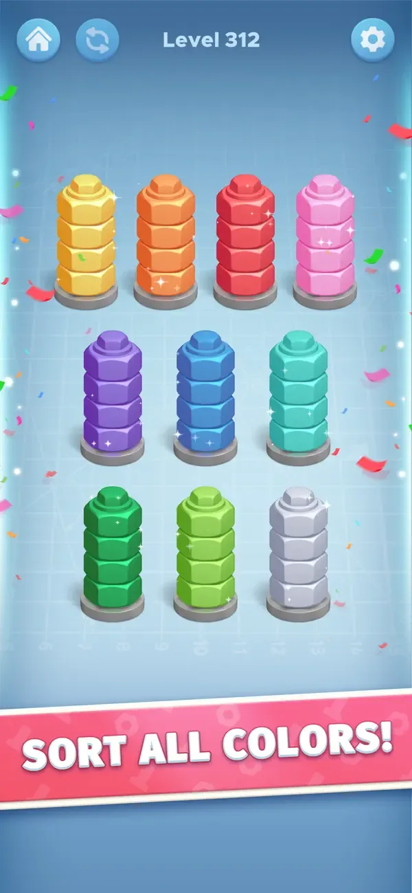 Nut Color Game - Sort Puz 3D screenshot 1