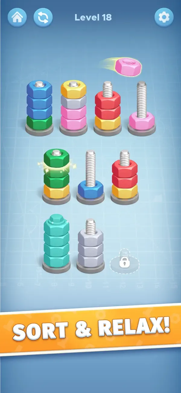 Nut Color Game - Sort Puz 3D screenshot 3