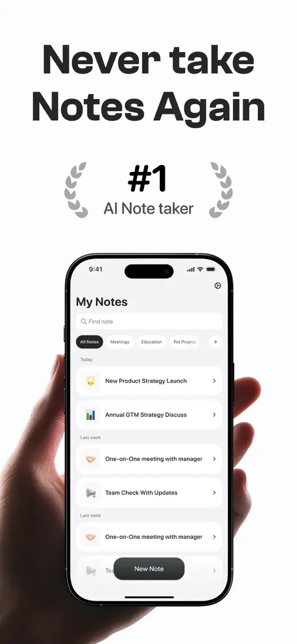 Notee: AI Note Taker screenshot 1