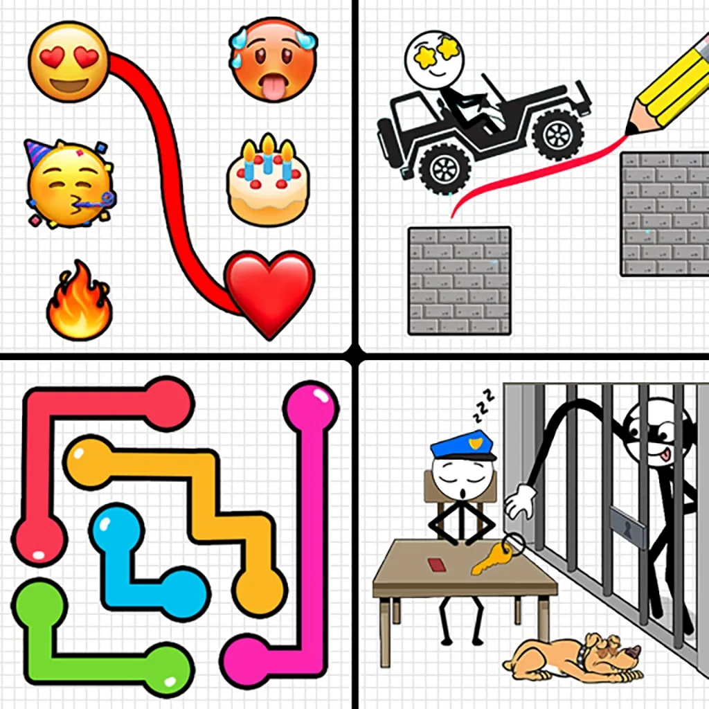 Single Line Draw: Mini Games