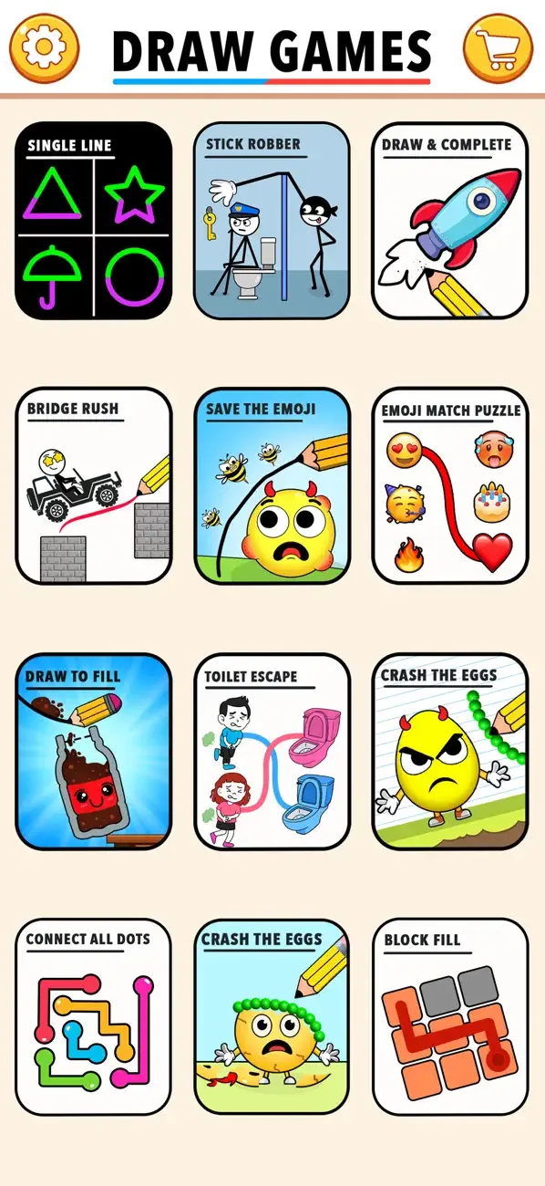 Single Line Draw: Mini Games screenshot 1