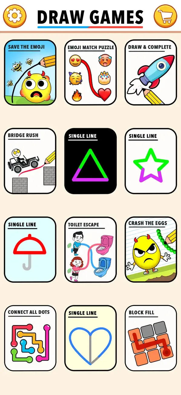Single Line Draw: Mini Games screenshot 2