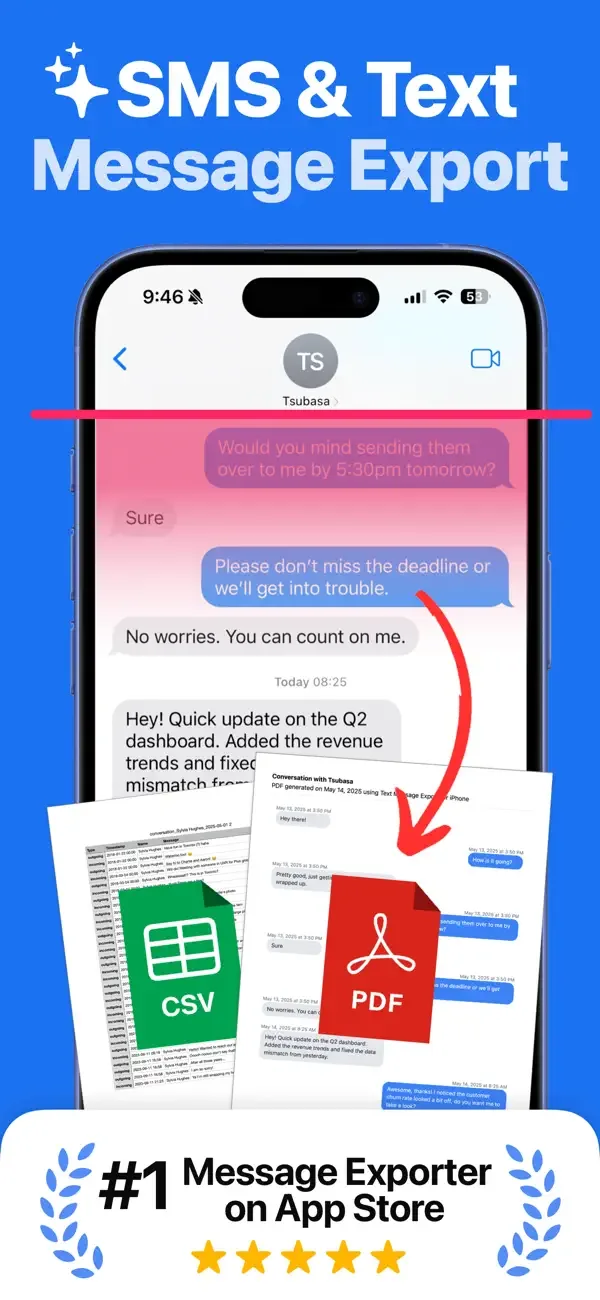 TextPort: Text Message Export screenshot 1