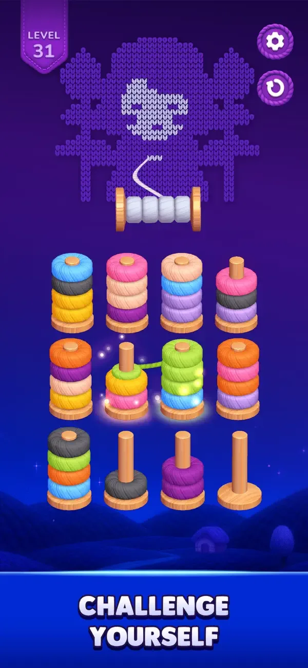 Wool Knit: Sort Colors screenshot 4