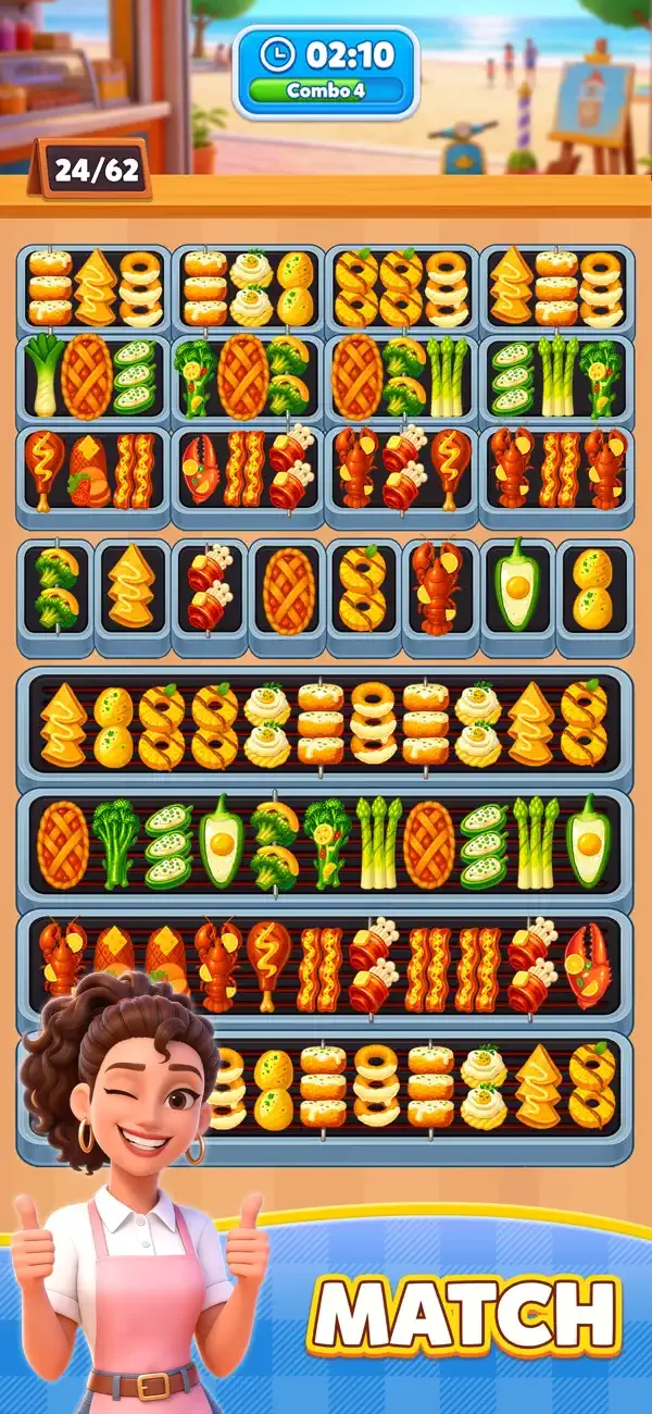 Grill Cooking: Sort Challenge screenshot 2