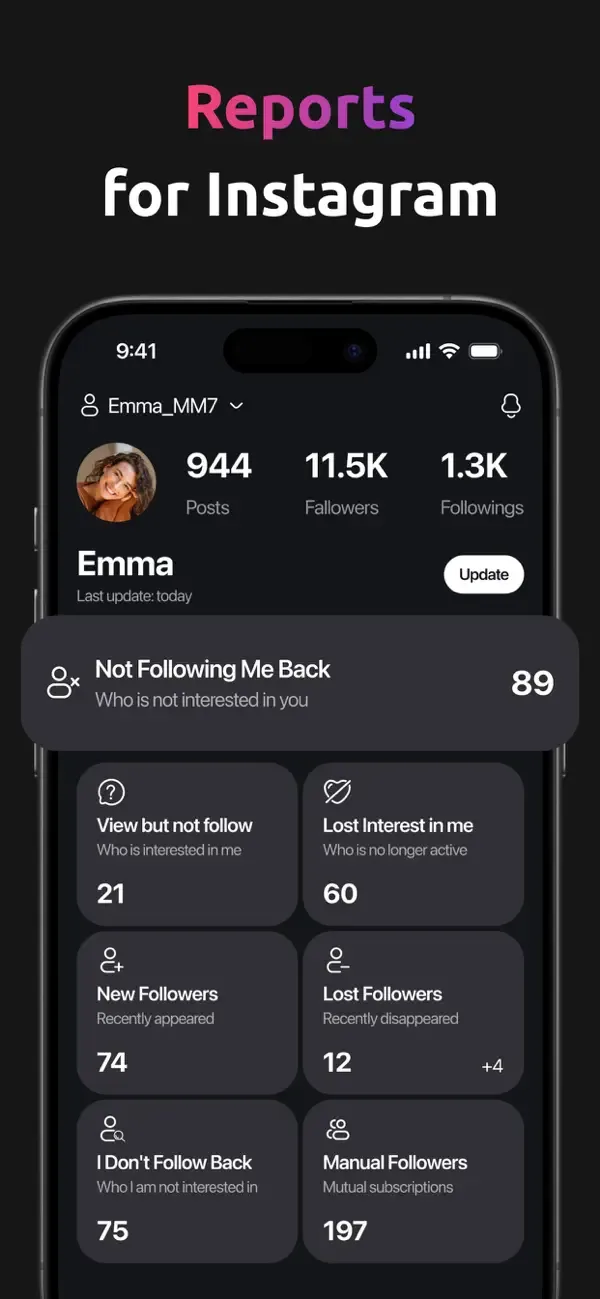 Unfollow Tracker: FollowHub screenshot 1