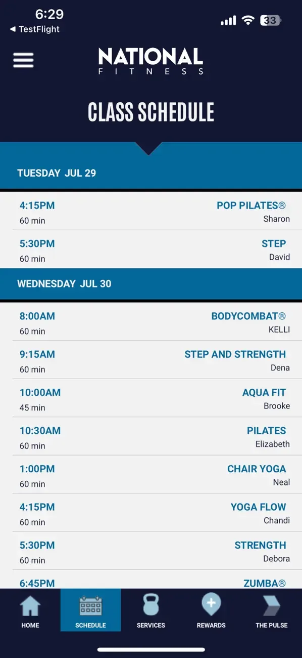 National Fitness screenshot 2