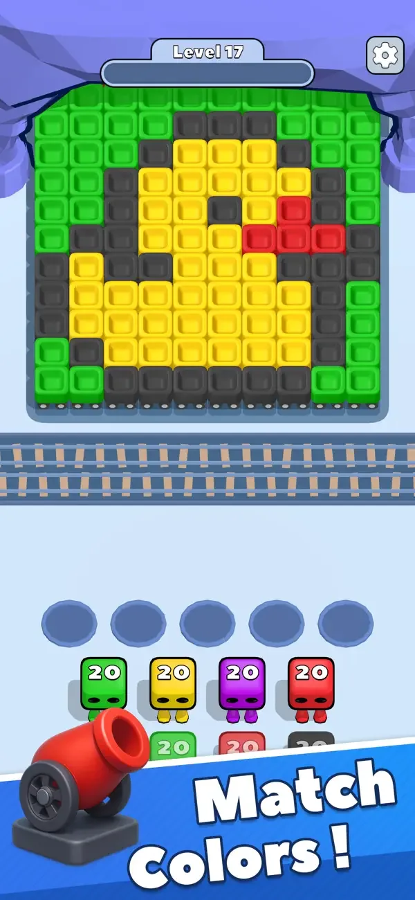 Color Blast 3D : TramCar screenshot 2