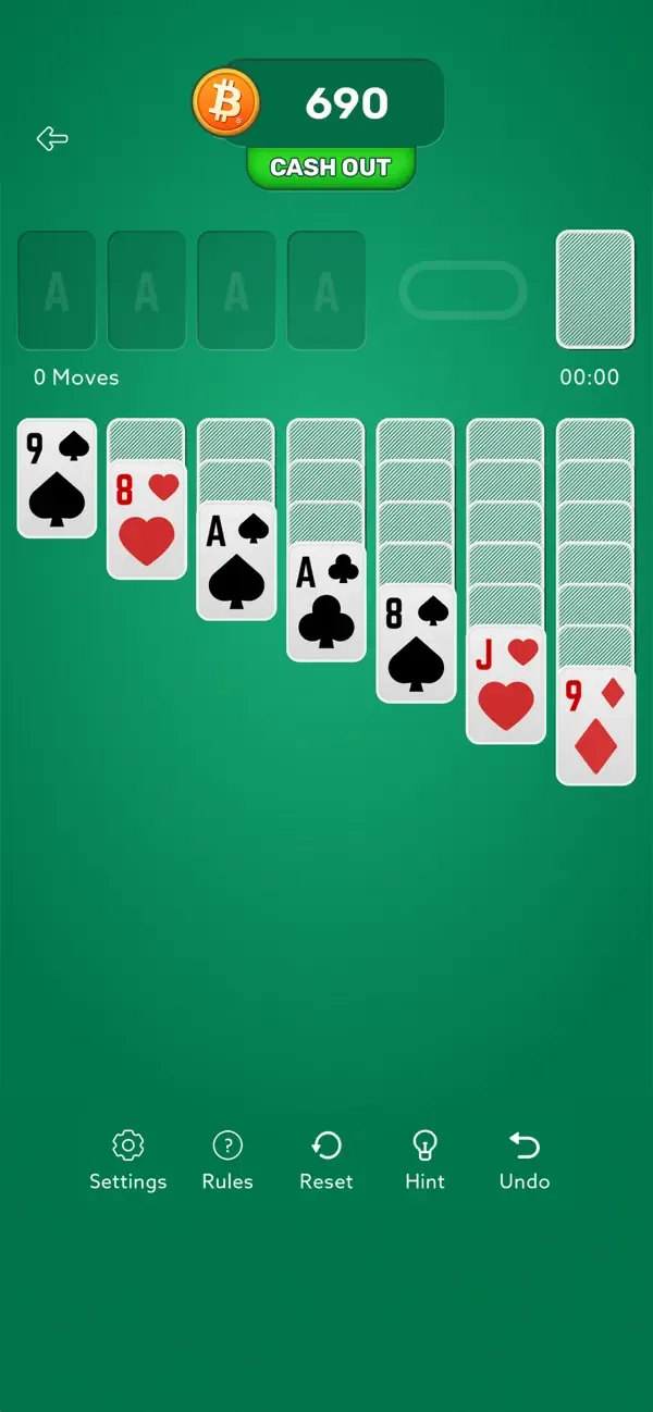 Solitaire - Earn Real Bitcoin screenshot 1
