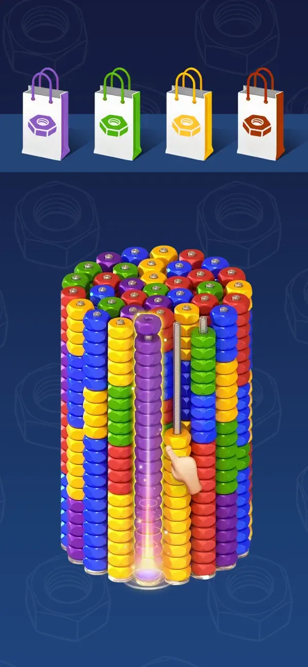 3D Nuts Sort screenshot 1