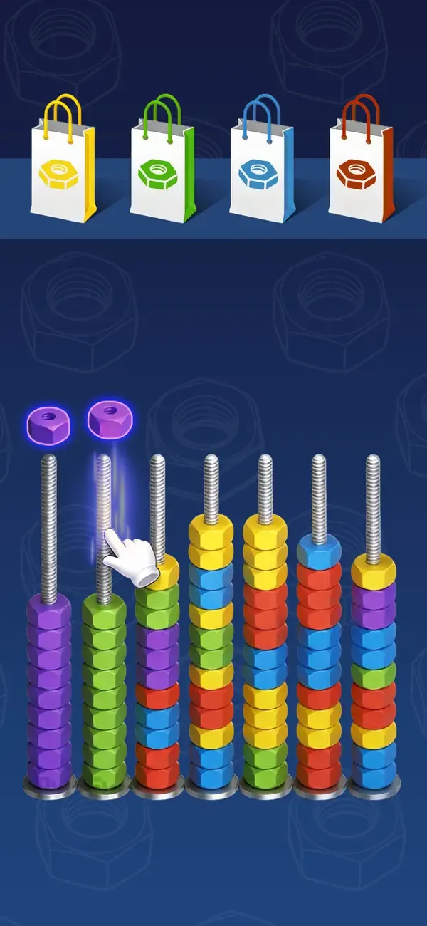 3D Nuts Sort screenshot 3