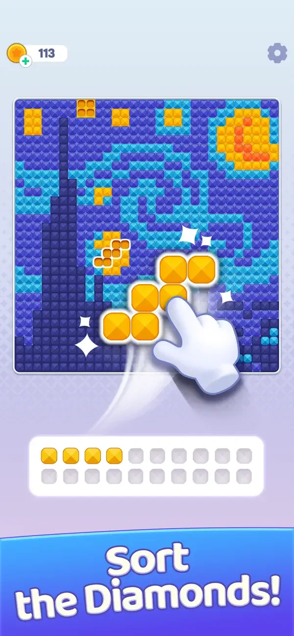 Brilliant Sort: Diamond Puzzle screenshot 1
