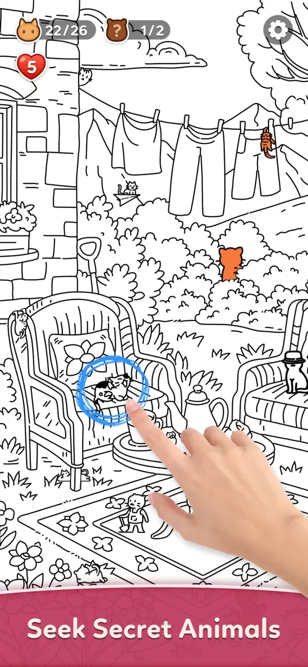 Find Hidden Cats - Spot it! screenshot 2