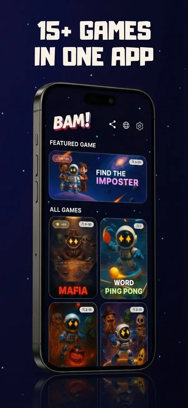 Imposter & Party Games - BAM! screenshot 2