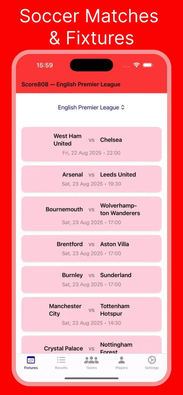 CricFy Football Live Score808 screenshot 1