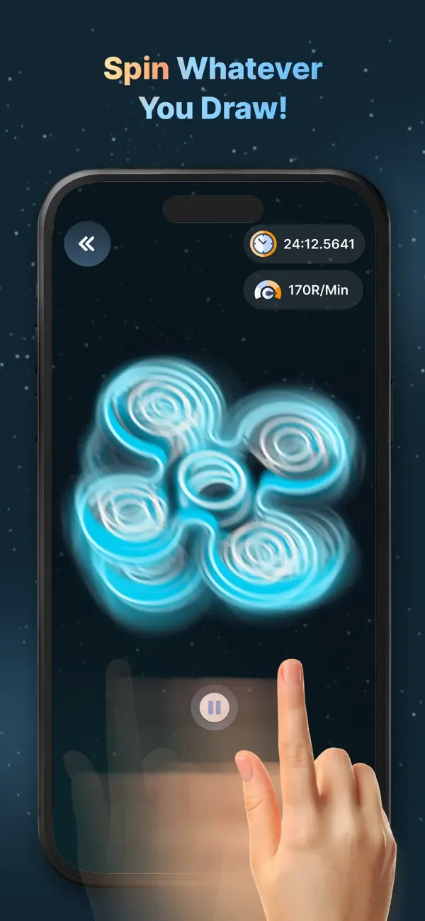 Finger Spinner: Neon Glow Art screenshot 3