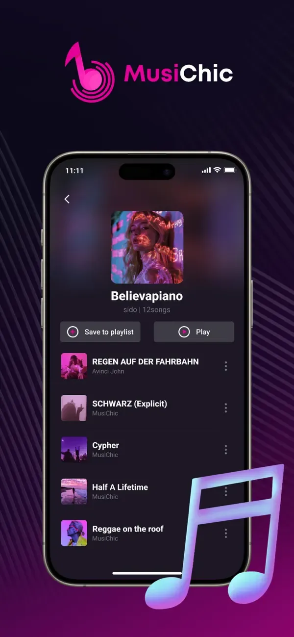 MusiChic-Offline Music Player screenshot 2