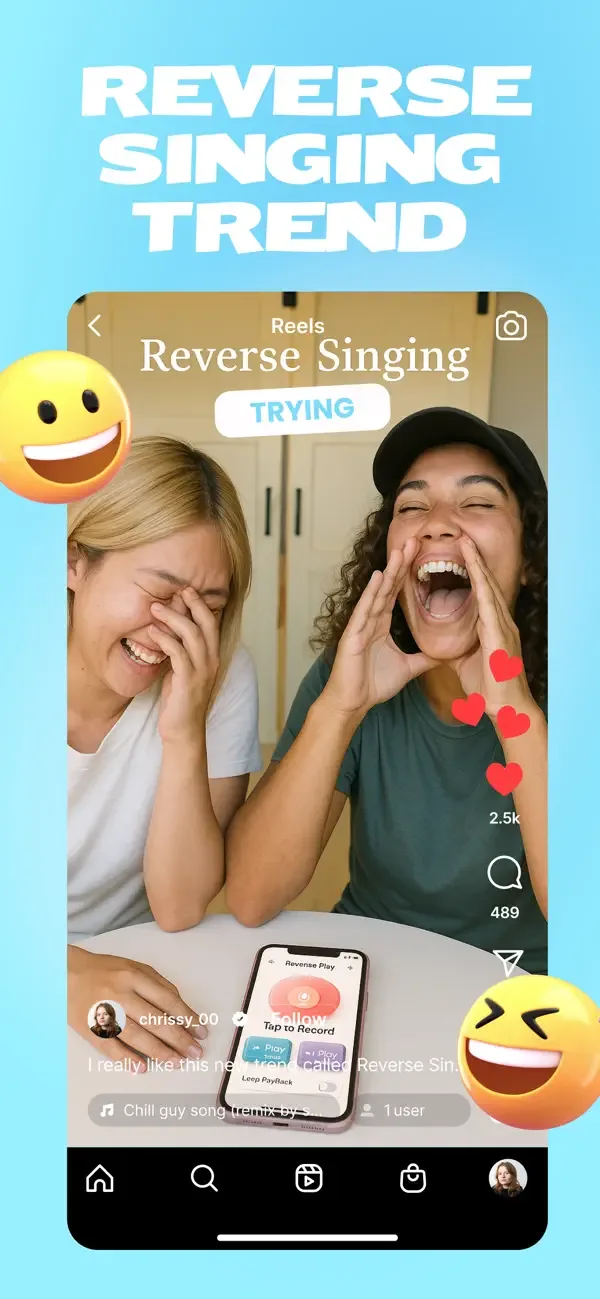 Reverse Singing Audio Play screenshot 1