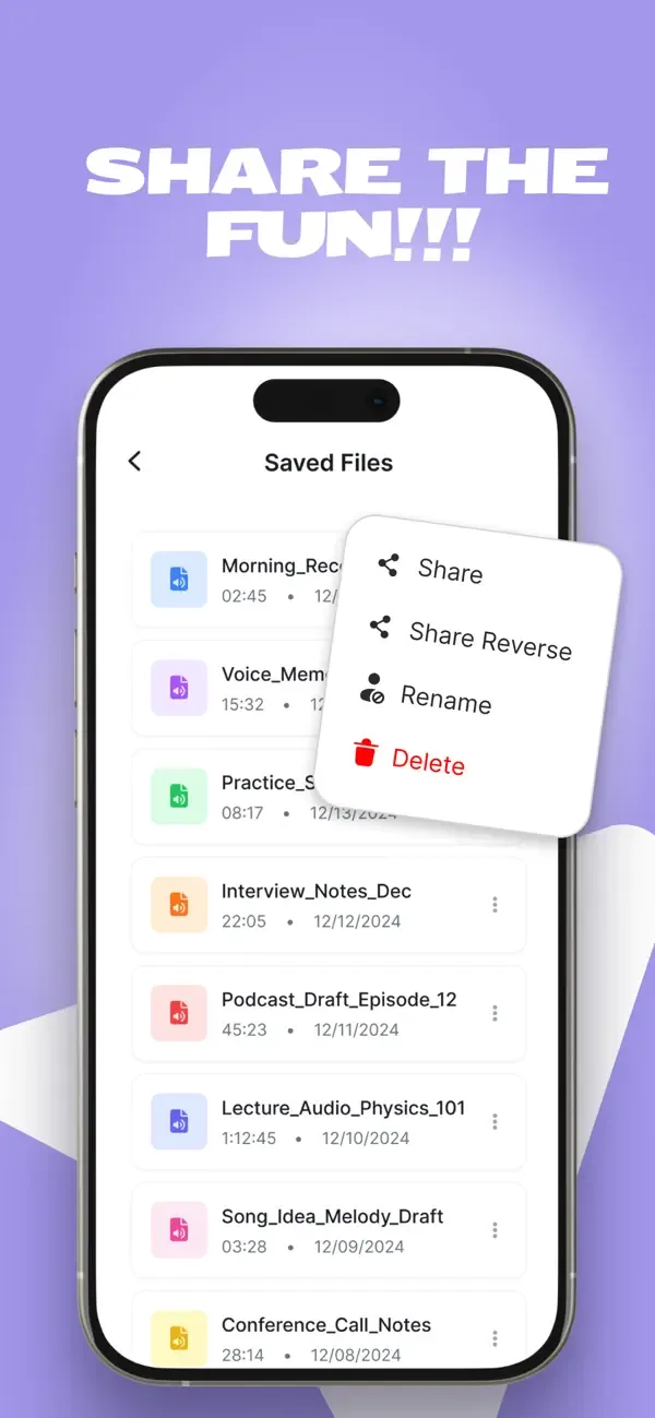 Reverse Singing Audio Play screenshot 5