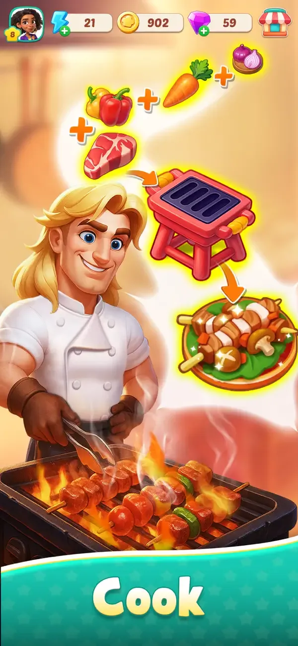 Foodstars: Merge & Cook screenshot 3