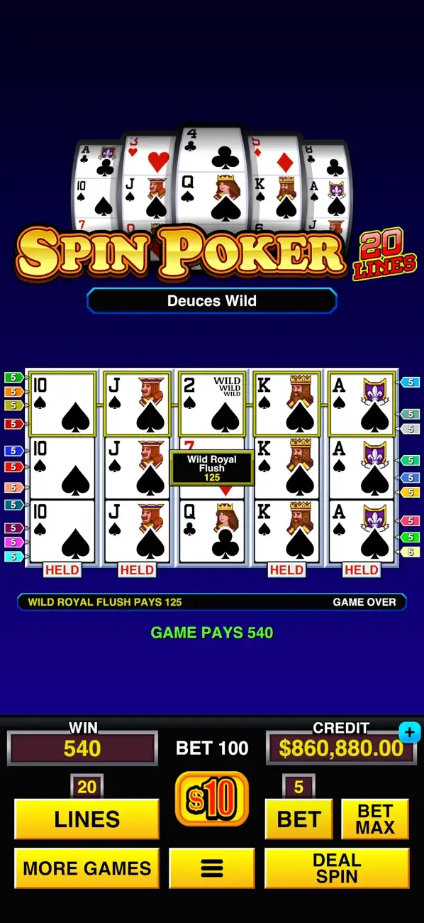 Multi Millionaire Video Poker screenshot 4