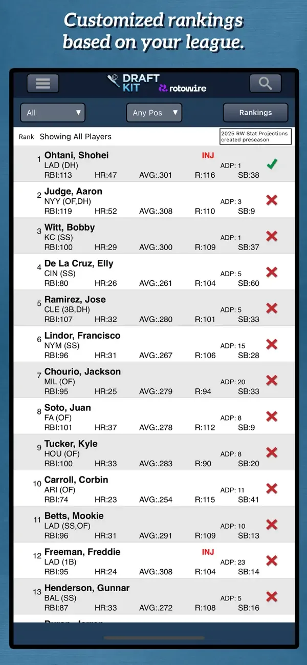 Fantasy Baseball Draft Kit '26 screenshot 1