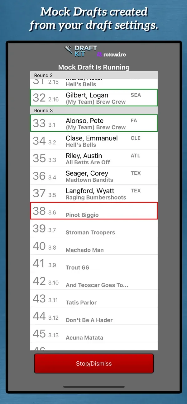 Fantasy Baseball Draft Kit '26 screenshot 2