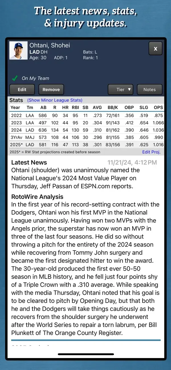 Fantasy Baseball Draft Kit '26 screenshot 3