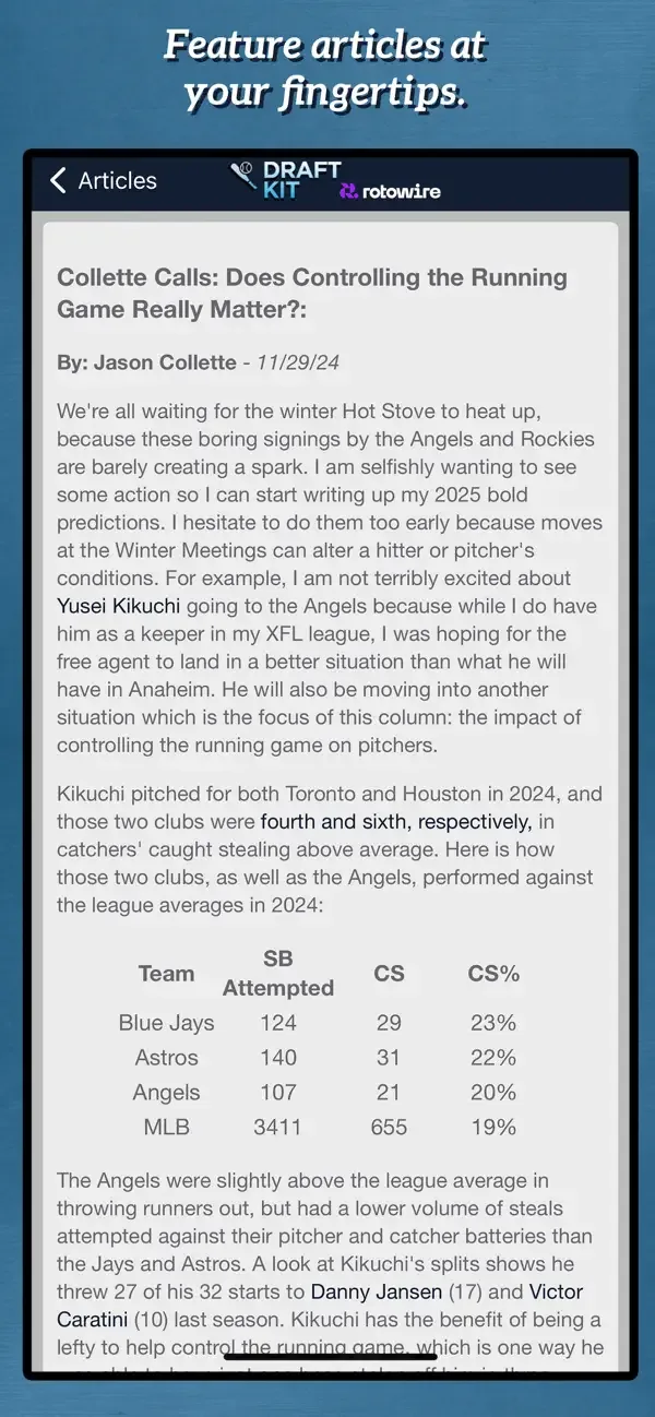Fantasy Baseball Draft Kit '26 screenshot 4