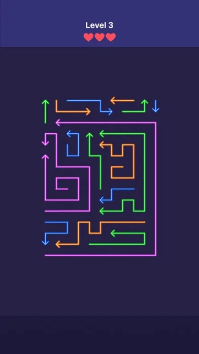 Neon Puzzle: Arrow Swipe screenshot 1