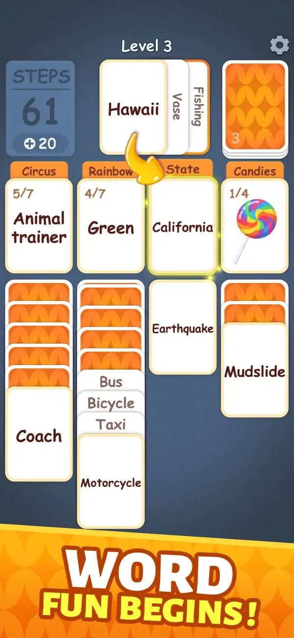 Associate Words -Solitaire Fun screenshot 1