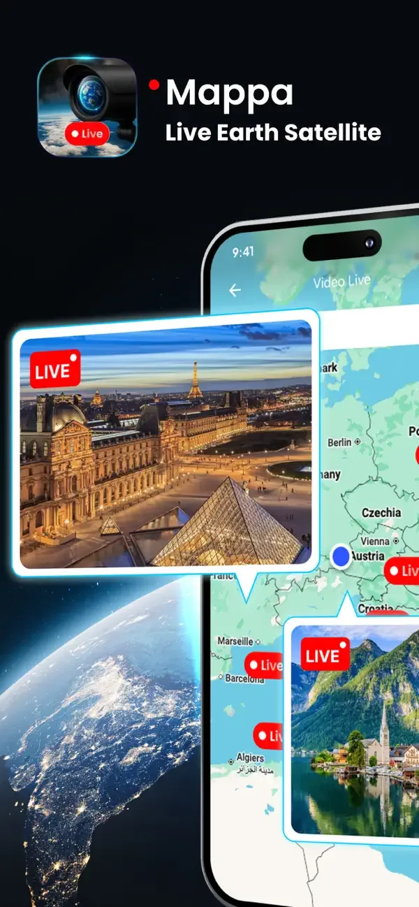 Mappa: GPS & Live Earth Camera screenshot 1
