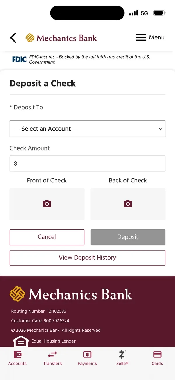 Mechanics Bank Mobile Plus screenshot 3