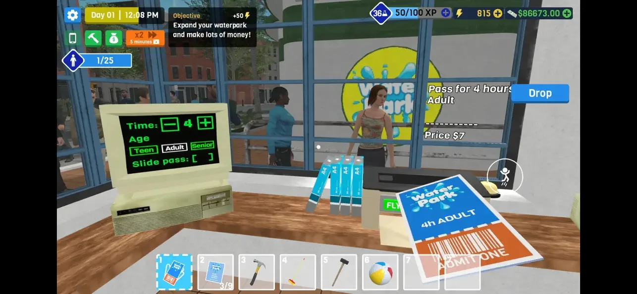 Waterpark Owner Simulator screenshot 1