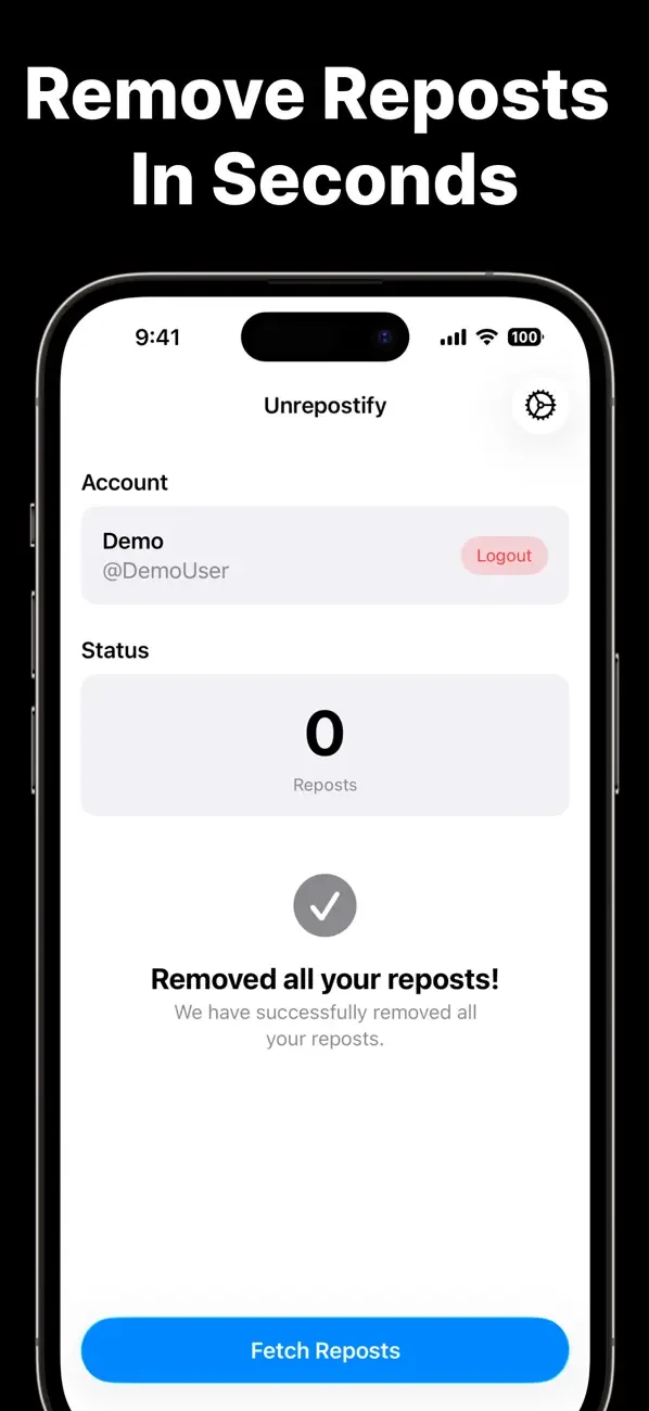 Unrepostify: Remove Reposts screenshot 3