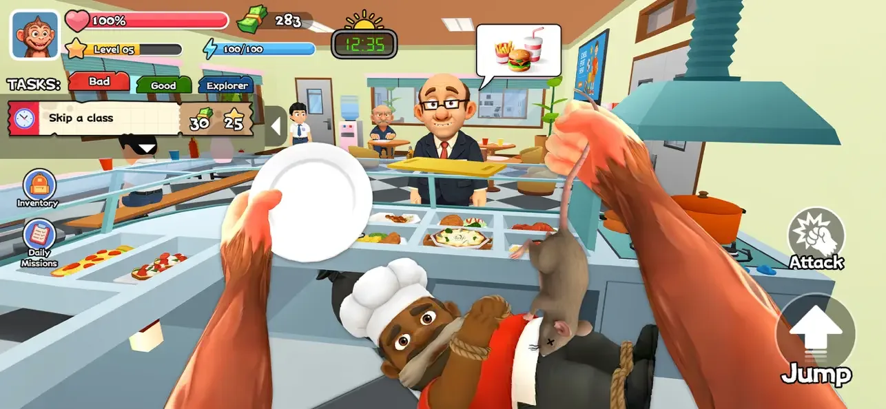 Monkey Student: School Prank screenshot 2