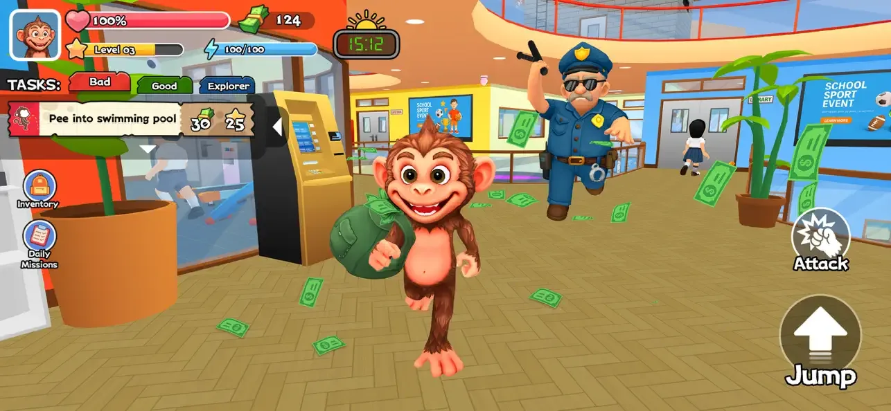 Monkey Student: School Prank screenshot 3