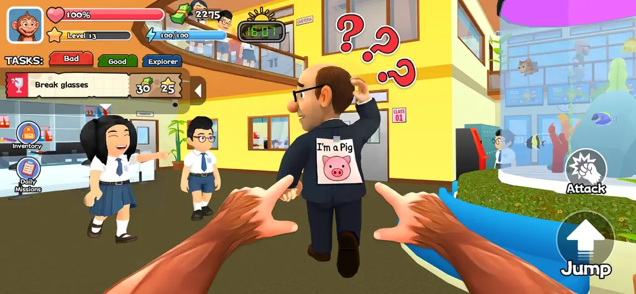 Monkey Student: School Prank screenshot 4