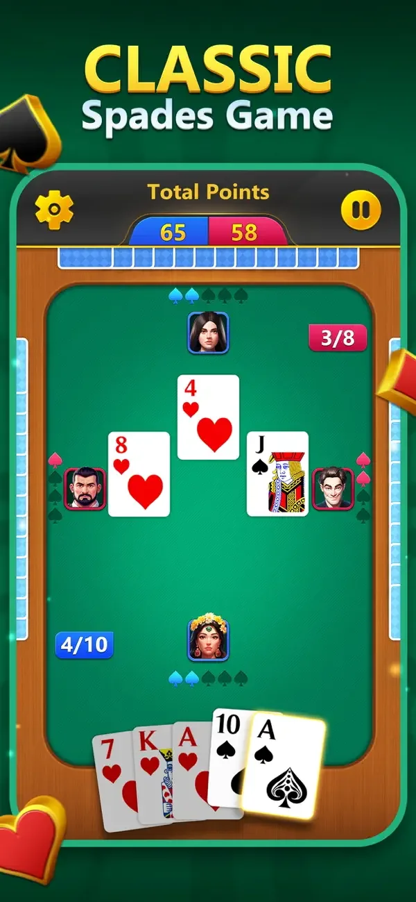 Spades - Classic Card Games screenshot 1