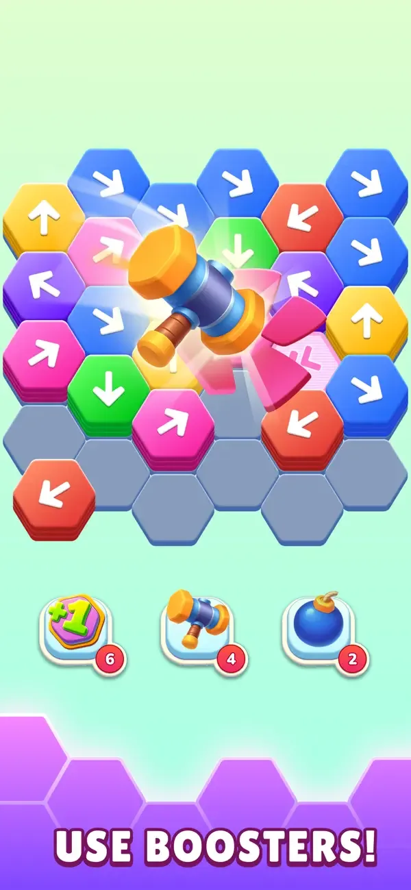 Hexa Tap Away Puzzle screenshot 1