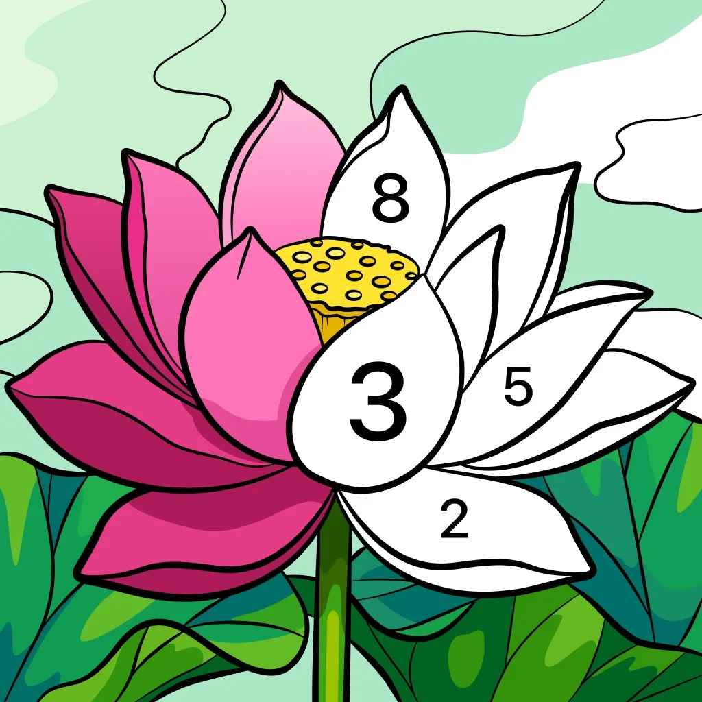 Pure Color by Number Book
