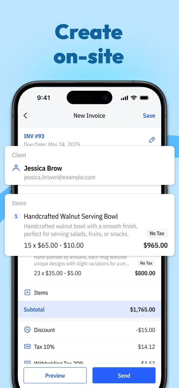 Tiny Invoice - Invoice Maker screenshot 3