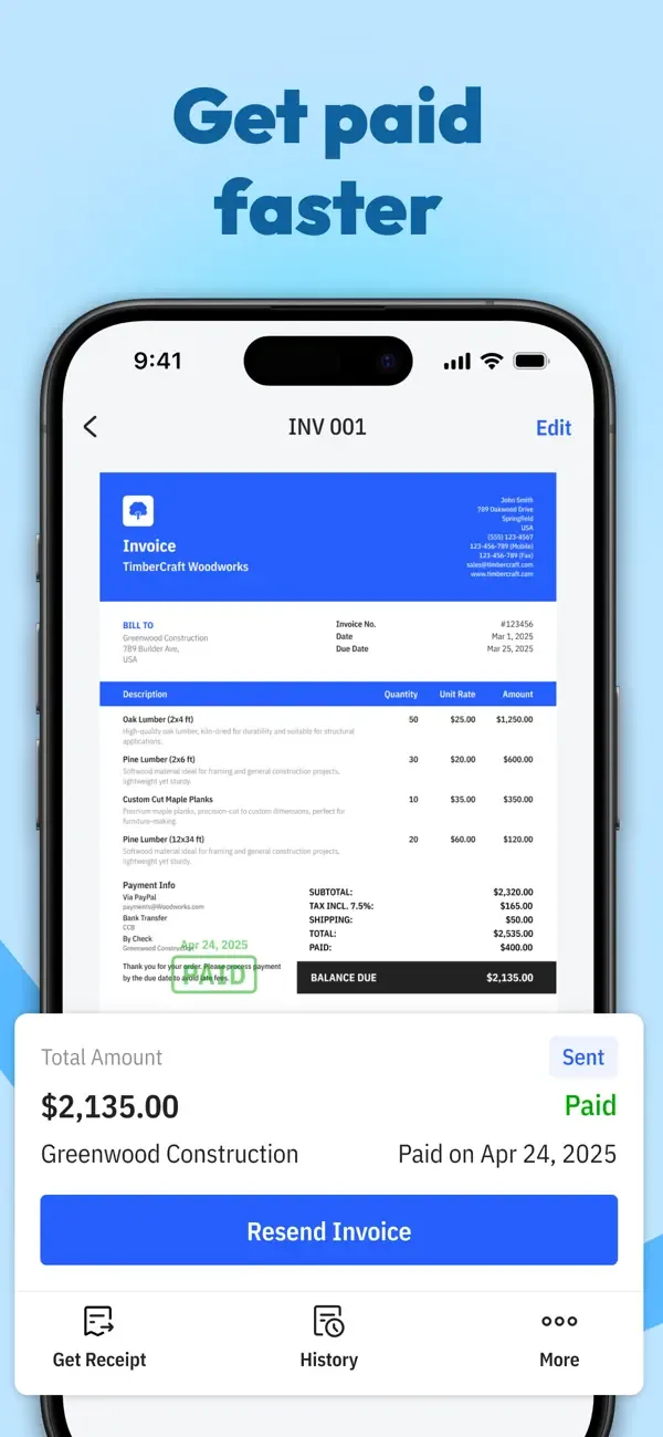 Tiny Invoice - Invoice Maker screenshot 5