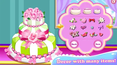 Rose Wedding Cake Cooking Game screenshot 1