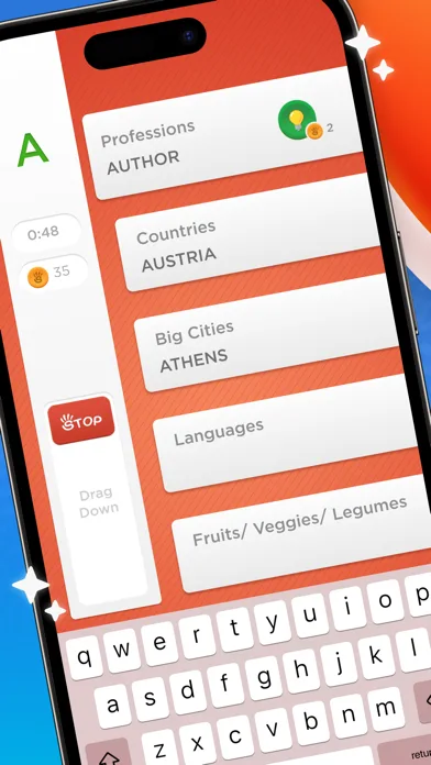 Stop - Categories Word Game screenshot 1