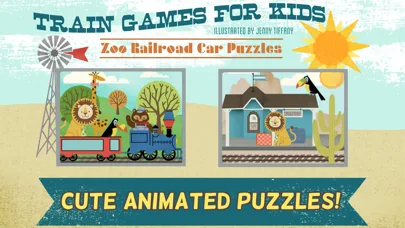 Train Games for Kids: Zoo Railroad Car Puzzles screenshot 1