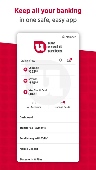 UW Credit Union screenshot 1